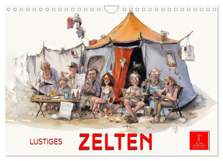 Kalendár/Diár Lustiges Zelten (Wandkalender 2026 DIN A4 quer), CALVENDO Monatskalender Calvendo
