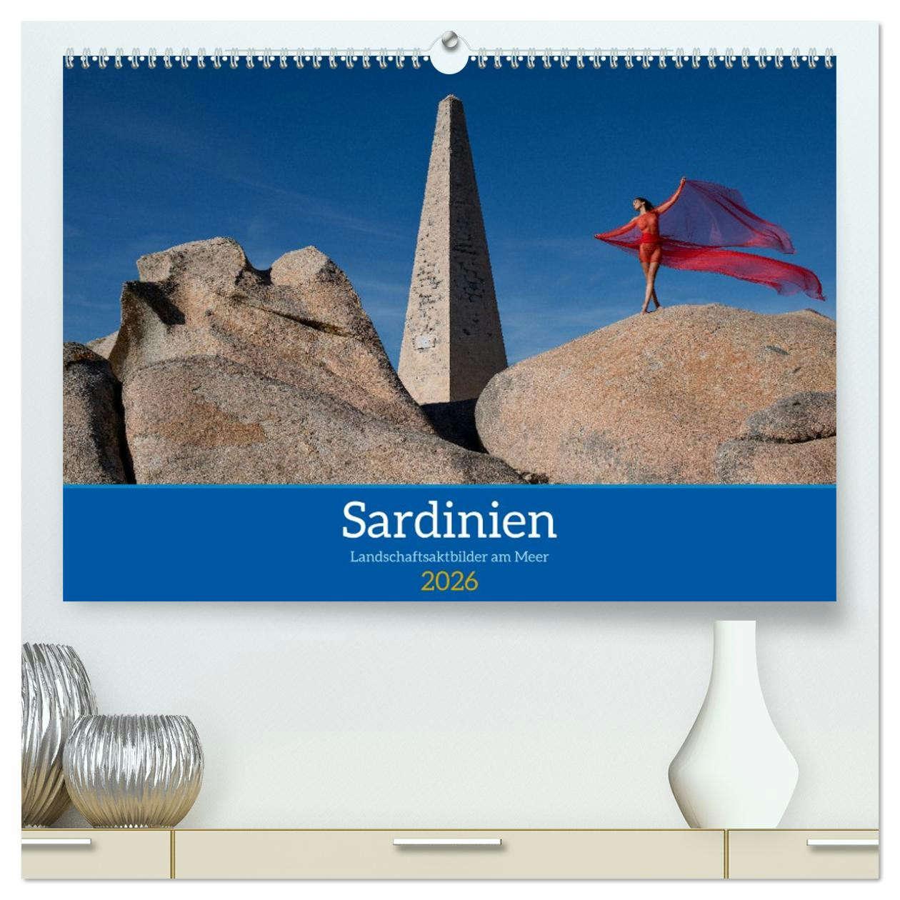 Kalendář/Diář Sardinien - Landschaftsaktbilder am Meer (hochwertiger Premium Wandkalender 2026 DIN A2 quer), Kunstdruck in Hochglanz Calvendo
