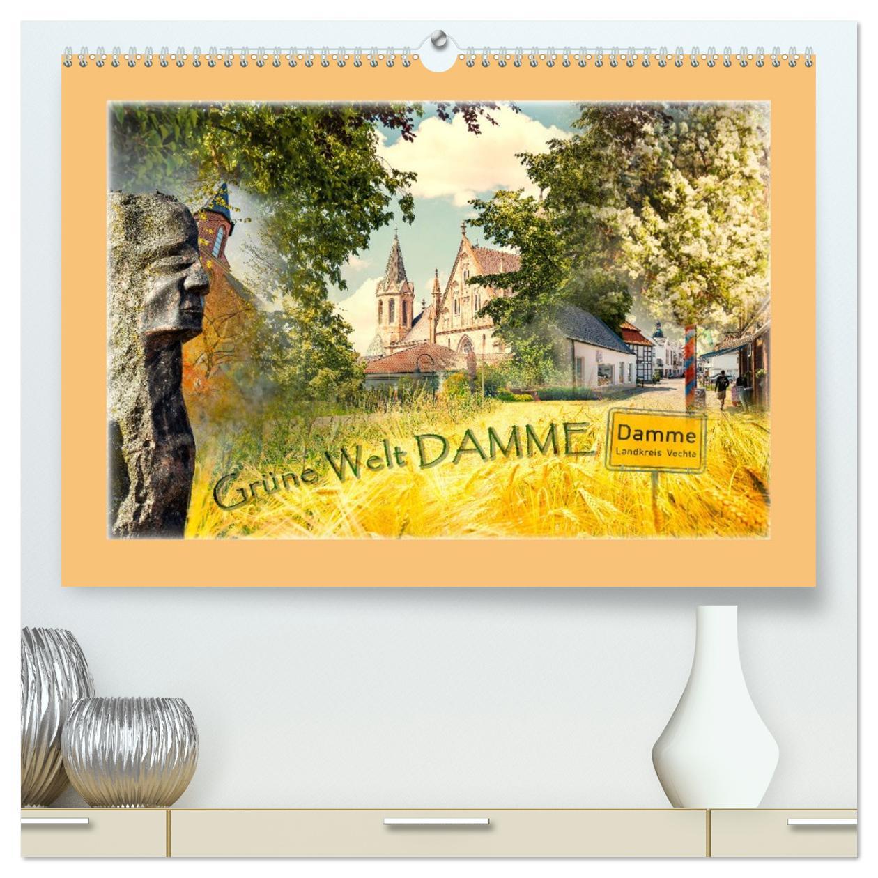 Kalendář/Diář Grüne Welt DAMME (hochwertiger Premium Wandkalender 2026 DIN A2 quer), Kunstdruck in Hochglanz Calvendo