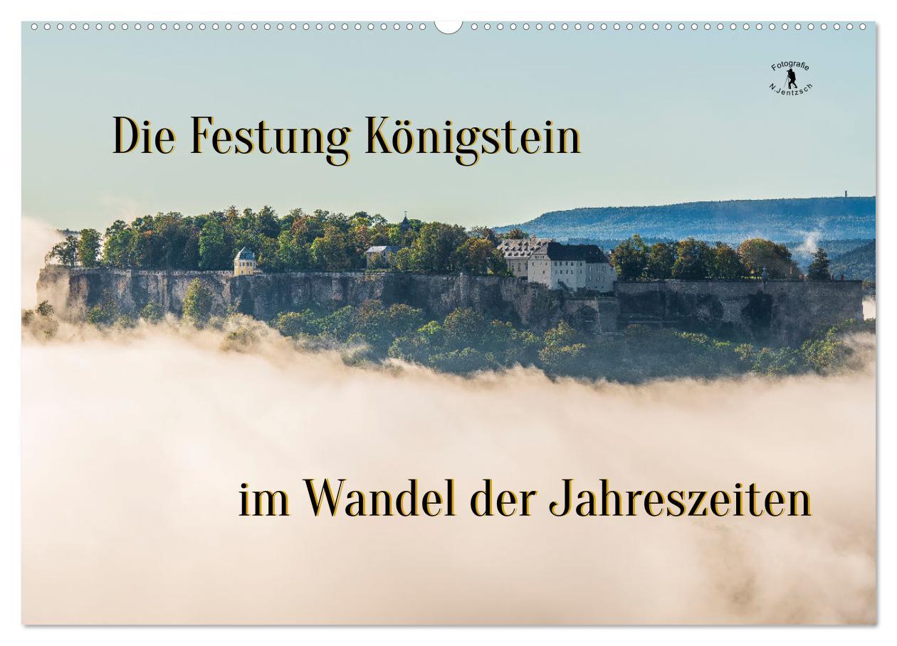 Kalendár/Diár Die Festung Königstein im Wandel der Jahreszeiten (Wandkalender 2026 DIN A2 quer), CALVENDO Monatskalender Calvendo