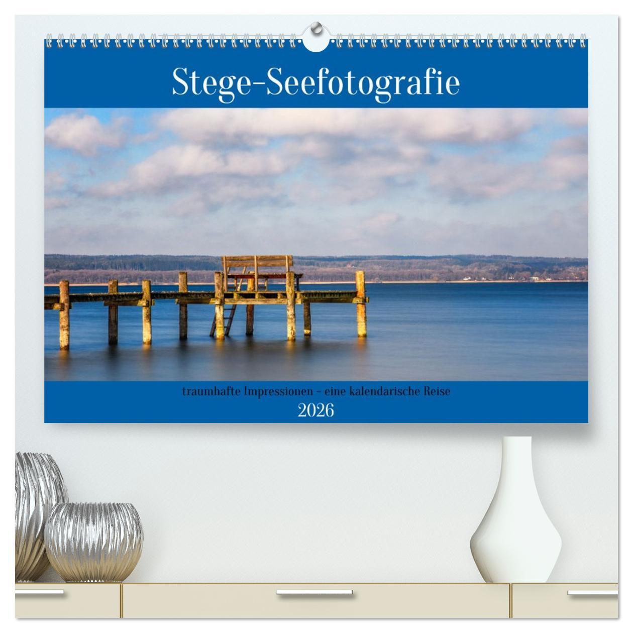 Kalendár/Diár Stege - Seefotografie (hochwertiger Premium Wandkalender 2026 DIN A2 quer), Kunstdruck in Hochglanz Calvendo