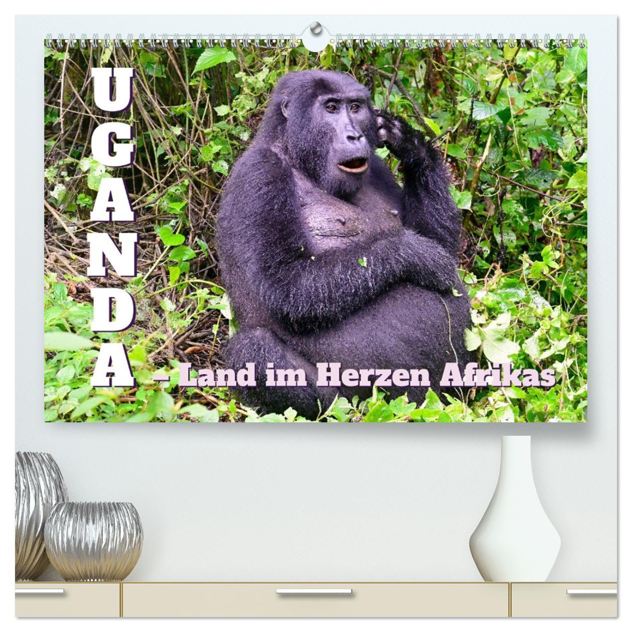 Kalendář/Diář Uganda - Land im Herzen Afrikas (hochwertiger Premium Wandkalender 2026 DIN A2 quer), Kunstdruck in Hochglanz Calvendo