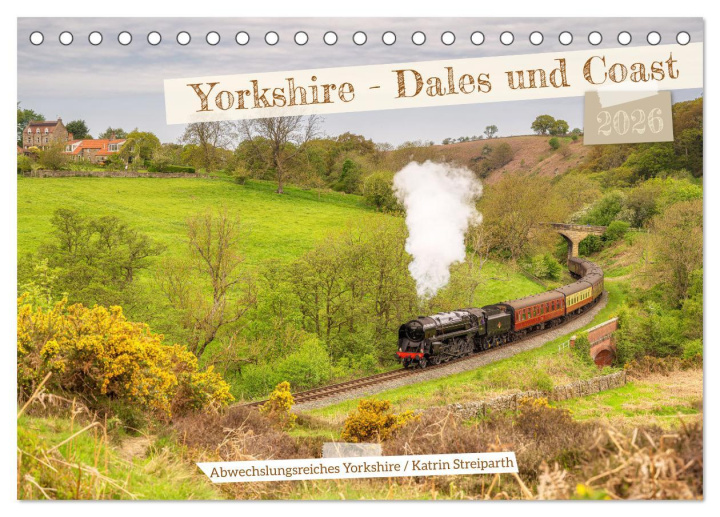 Kalendář/Diář Yorkshire - Dales und Coast (Tischkalender 2026 DIN A5 quer), CALVENDO Monatskalender Calvendo