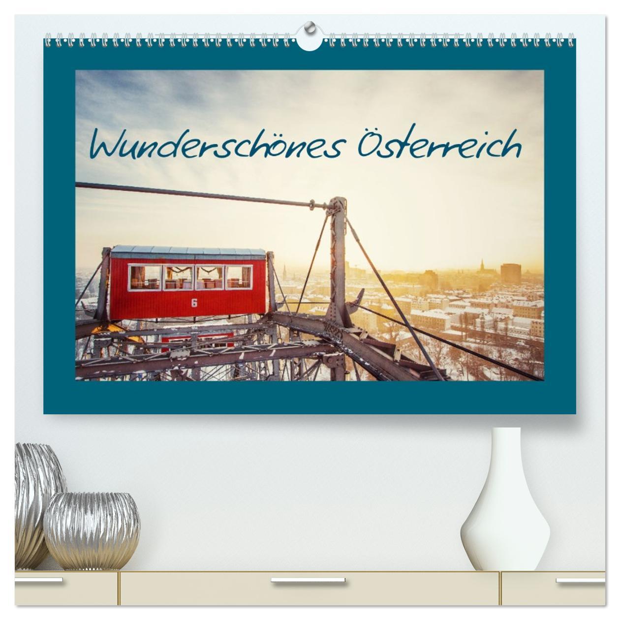 Kalendár/Diár Wunderschönes Österreich (hochwertiger Premium Wandkalender 2026 DIN A2 quer), Kunstdruck in Hochglanz Calvendo