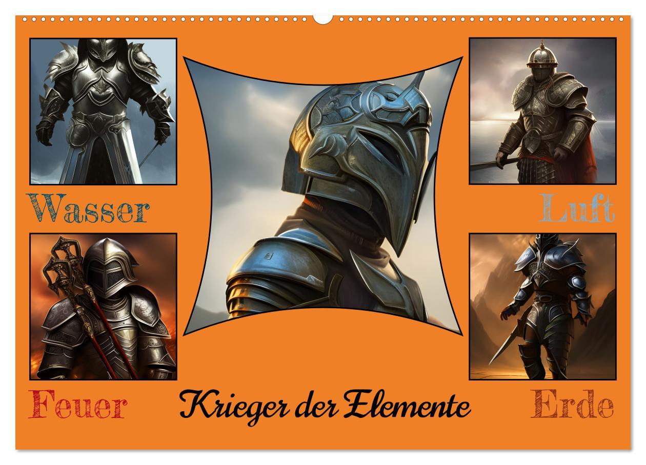 Calendario/Diario Krieger der Elemente (Wandkalender 2026 DIN A2 quer), CALVENDO Monatskalender Calvendo