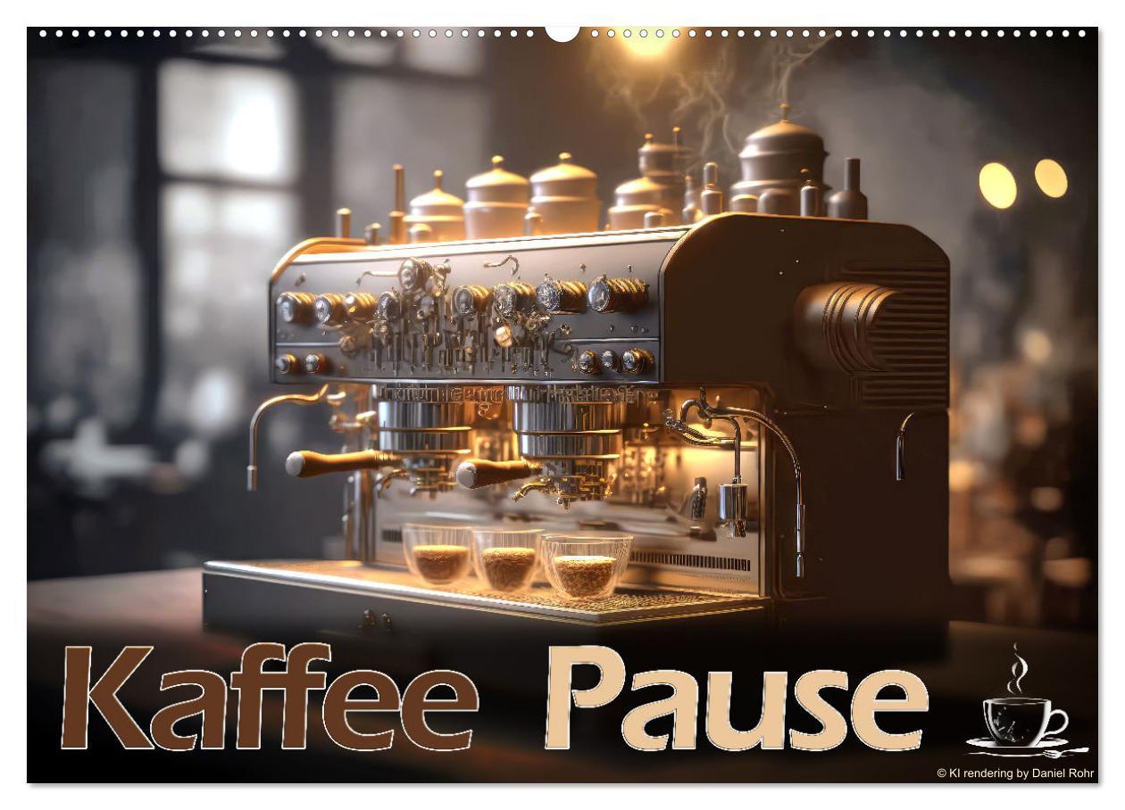 Calendario/Diario Kaffee Pause (Wandkalender 2026 DIN A2 quer), CALVENDO Monatskalender Calvendo