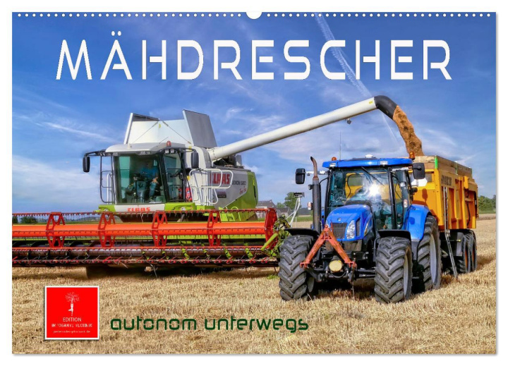 Kalendář/Diář Mähdrescher - autonom unterwegs (Wandkalender 2026 DIN A2 quer), CALVENDO Monatskalender Calvendo