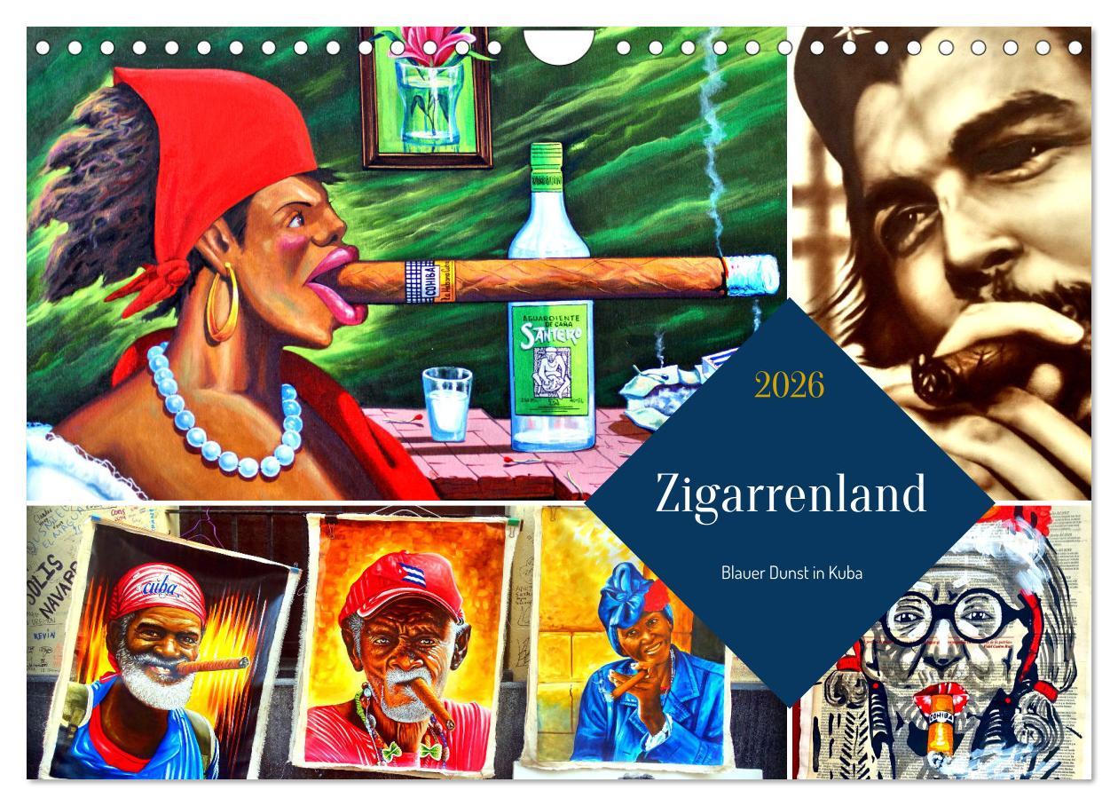 Kalendár/Diár Zigarrenland - Blauer Dunst in Kuba (Wandkalender 2026 DIN A4 quer), CALVENDO Monatskalender Calvendo