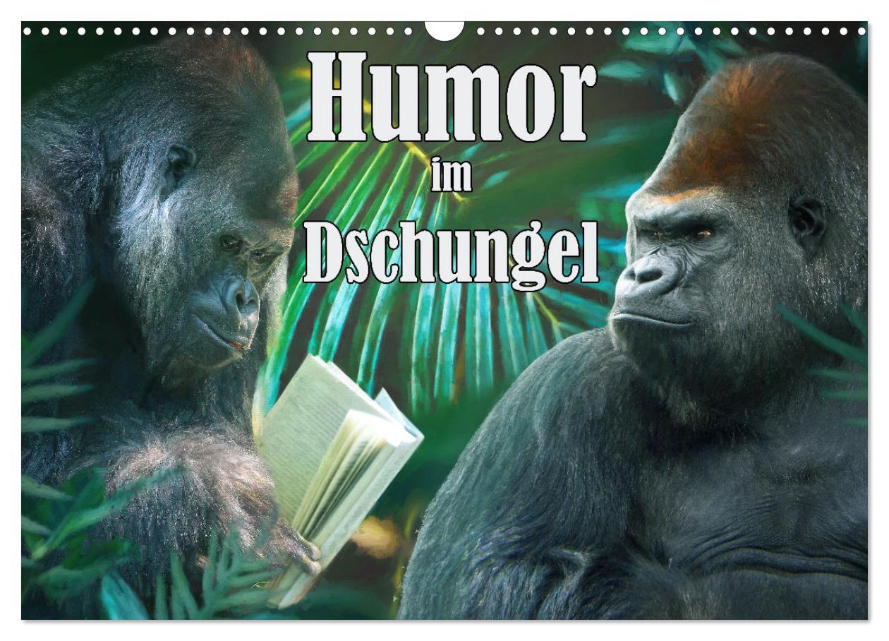 Kalendář/Diář Humor im Dschungel (Wandkalender 2026 DIN A3 quer), CALVENDO Monatskalender Calvendo