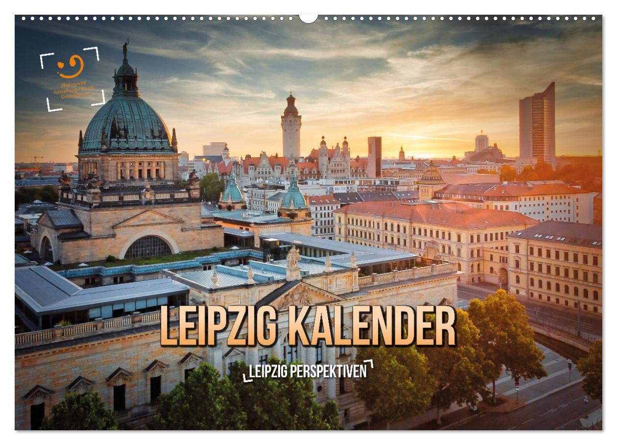 Kalendář/Diář Leipzig Kalender Perspektiven (Wandkalender 2026 DIN A2 quer), CALVENDO Monatskalender Calvendo