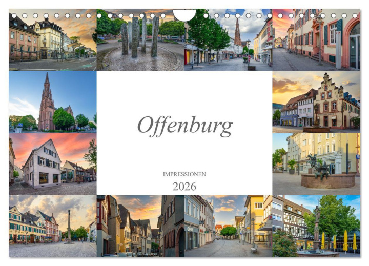 Kalendář/Diář Offenburg Impressionen (Wandkalender 2026 DIN A4 quer), CALVENDO Monatskalender Calvendo