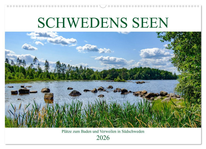 Kalendář/Diář Schwedens Seen (Wandkalender 2026 DIN A2 quer), CALVENDO Monatskalender Calvendo