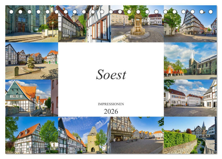 Kalendář/Diář Soest Impressionen (Tischkalender 2026 DIN A5 quer), CALVENDO Monatskalender Calvendo