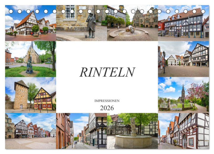 Calendario/Diario Rinteln Impressionen (Tischkalender 2026 DIN A5 quer), CALVENDO Monatskalender Calvendo