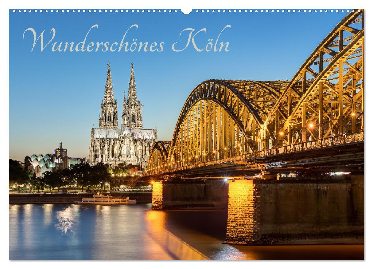 Kalendár/Diár Wunderschönes Köln (Wandkalender 2026 DIN A2 quer), CALVENDO Monatskalender Calvendo