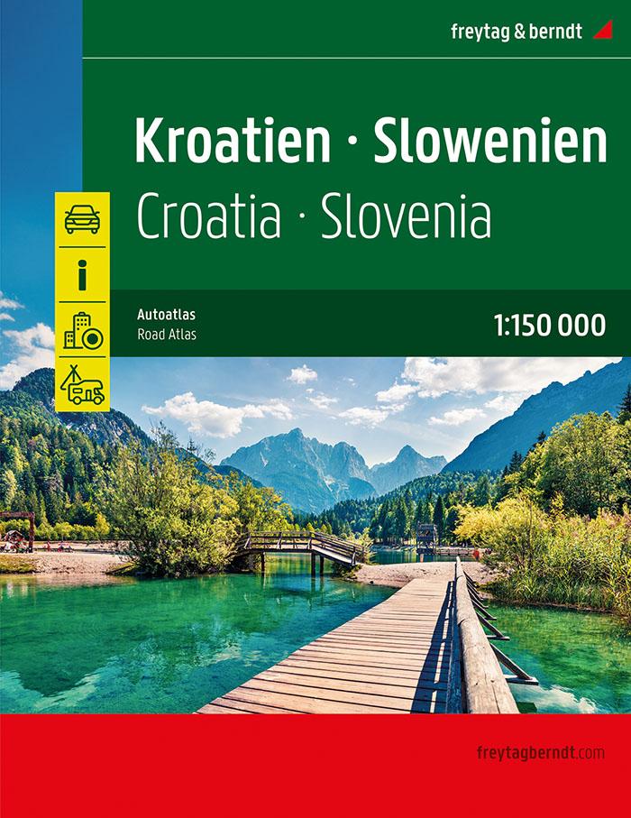 Libro Kroatien - Slowenien, Autoatlas 1:150.000, freytag & berndt freytag & berndt