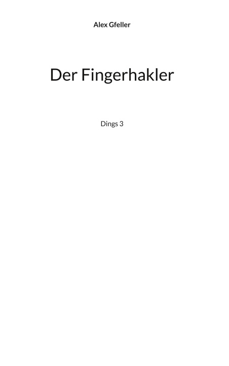 Kniha Der Fingerhakler 