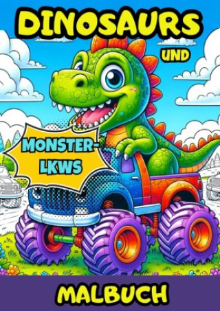 Boek Dinosaurier und Monstertrucks Malbuch Adriana Saru