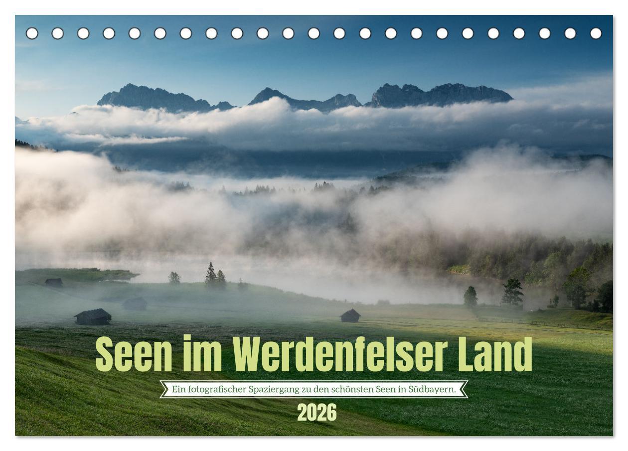 Kalendár/Diár Seen im Werdenfelser Land (Tischkalender 2026 DIN A5 quer), CALVENDO Monatskalender Calvendo