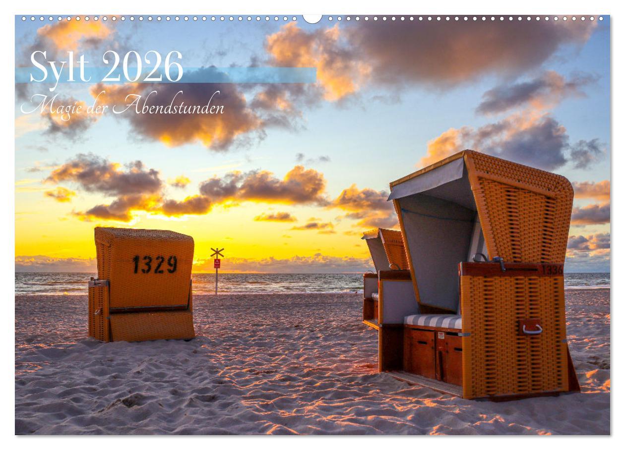 Kalendár/Diár Sylt - Magie der Abendstunden (Wandkalender 2026 DIN A2 quer), CALVENDO Monatskalender Calvendo