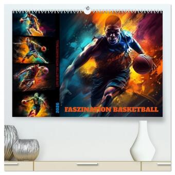 Kalendár/Diár Faszination Basketball (hochwertiger Premium Wandkalender 2026 DIN A2 quer), Kunstdruck in Hochglanz Calvendo