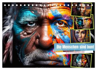 Kalendár/Diár Die Menschen sind bunt (Tischkalender 2026 DIN A5 quer), CALVENDO Monatskalender Calvendo
