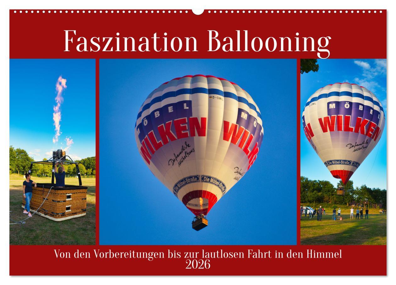 Kalendár/Diár Faszination Ballooning (Wandkalender 2026 DIN A2 quer), CALVENDO Monatskalender Calvendo