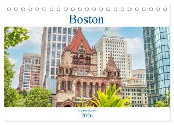 Kalendár/Diár Boston - Impressionen (Tischkalender 2026 DIN A5 quer), CALVENDO Monatskalender Calvendo