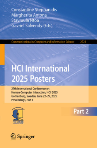 Kniha HCI International 2025 Posters Constantine Stephanidis