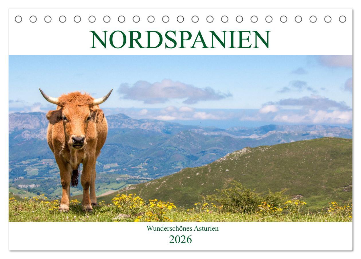 Kalendár/Diár Nordspanien - Wunderschönes Asturien (Tischkalender 2026 DIN A5 quer), CALVENDO Monatskalender Calvendo