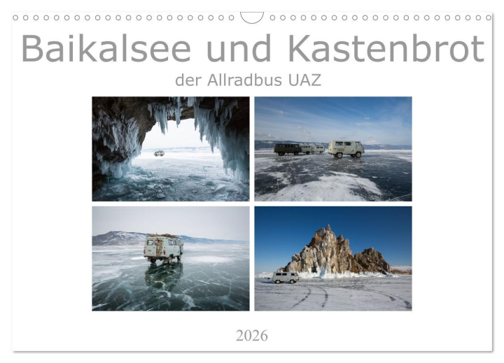 Kalendár/Diár Baikalsee und Kastenbrot (Wandkalender 2026 DIN A3 quer), CALVENDO Monatskalender Calvendo