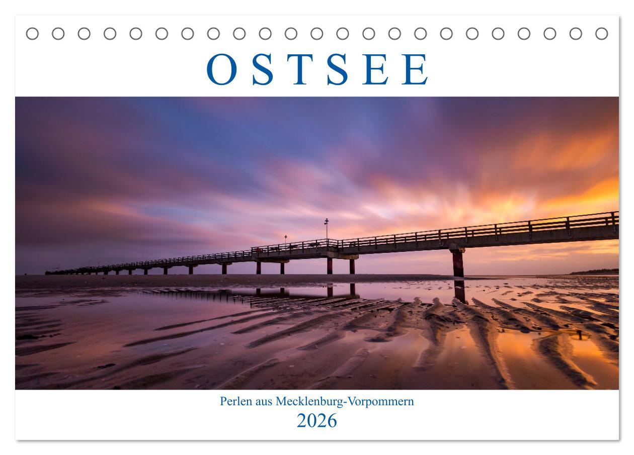 Kalendář/Diář Ostsee - Perlen aus Mecklenburg-Vorpommern (Tischkalender 2026 DIN A5 quer), CALVENDO Monatskalender Calvendo