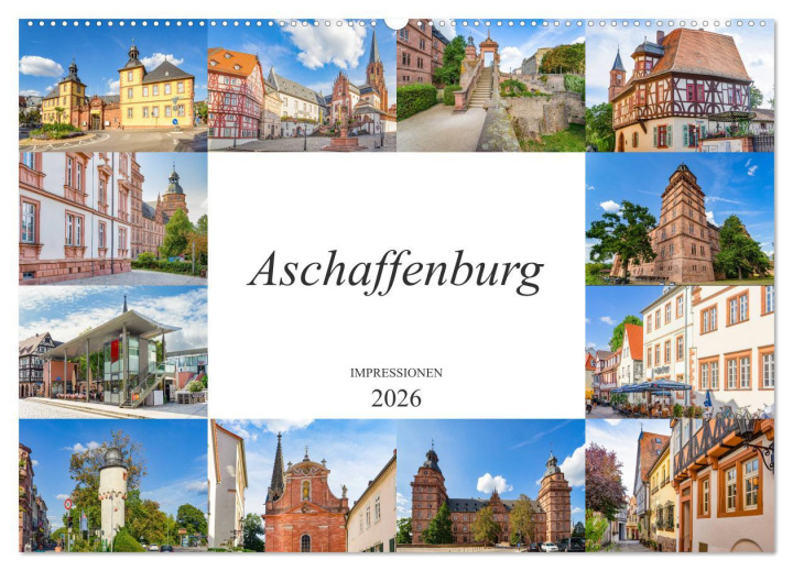 Kalendár/Diár Aschaffenburg Impressionen (Wandkalender 2026 DIN A2 quer), CALVENDO Monatskalender Calvendo