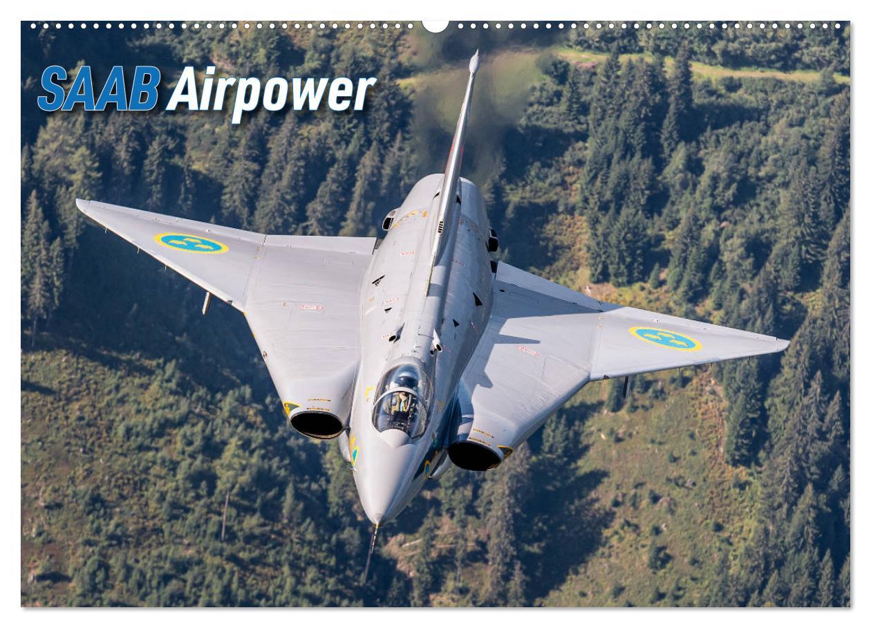 Kalendár/Diár Saab Airpower (Wandkalender 2026 DIN A2 quer), CALVENDO Monatskalender Calvendo