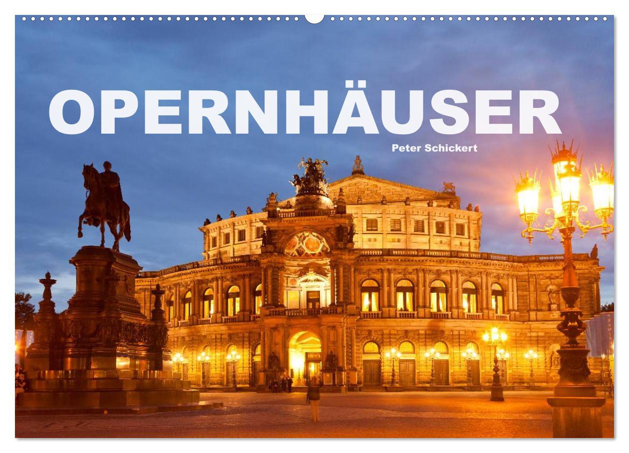 Kalendář/Diář Opernhäuser (Wandkalender 2026 DIN A2 quer), CALVENDO Monatskalender Calvendo