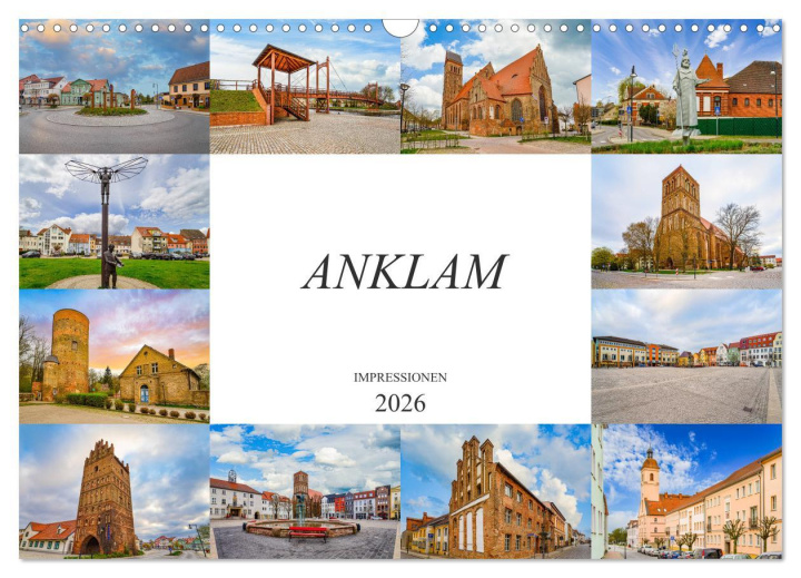 Kalendár/Diár Anklam Impressionen (Wandkalender 2026 DIN A3 quer), CALVENDO Monatskalender Calvendo