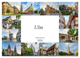 Koledar/Rokovnik Ulm Impressionen (Tischkalender 2026 DIN A5 quer), CALVENDO Monatskalender Calvendo
