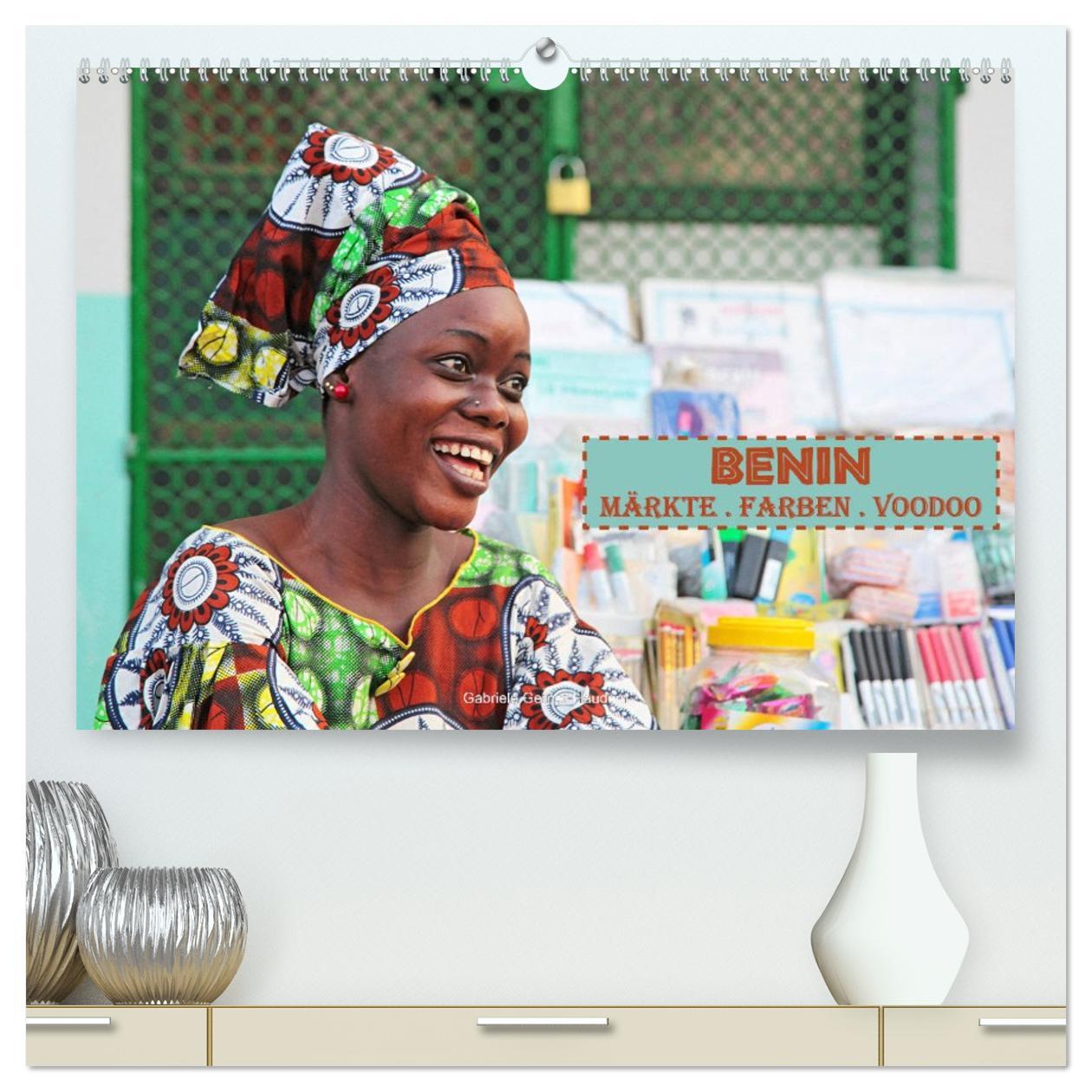Kalendár/Diár Benin Märkte Farben Voodoo (hochwertiger Premium Wandkalender 2026 DIN A2 quer), Kunstdruck in Hochglanz Calvendo