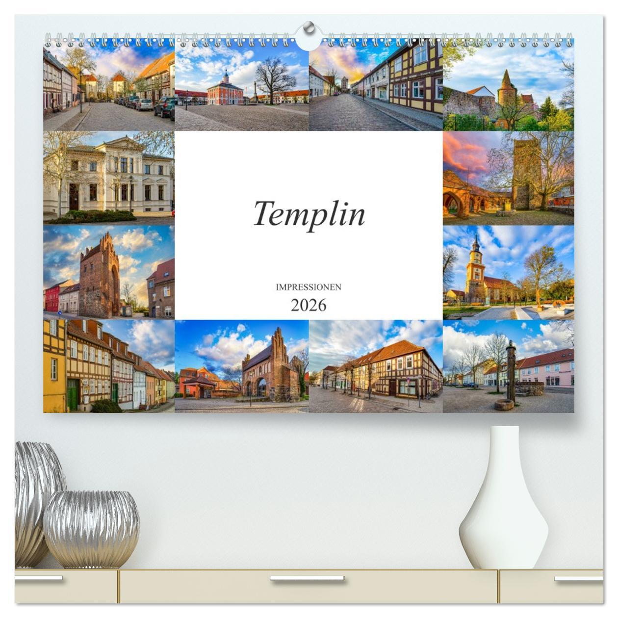 Kalendár/Diár Templin Impressionen (hochwertiger Premium Wandkalender 2026 DIN A2 quer), Kunstdruck in Hochglanz Calvendo