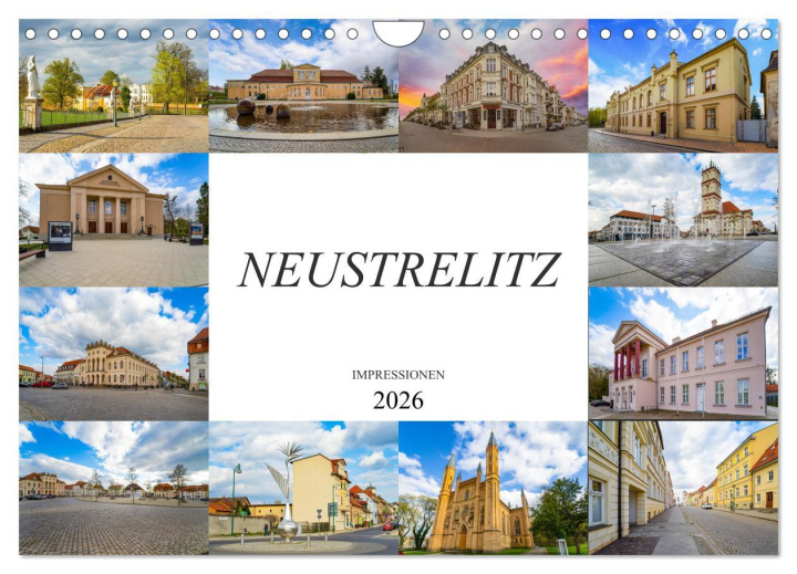 Kalendář/Diář Neustrelitz Impressionen (Wandkalender 2026 DIN A4 quer), CALVENDO Monatskalender Calvendo