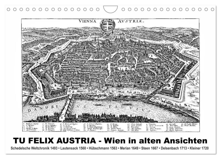 Kalendár/Diár TU FELIX AUSTRIA - Wien in alten Ansichten (Wandkalender 2026 DIN A4 quer), CALVENDO Monatskalender Calvendo
