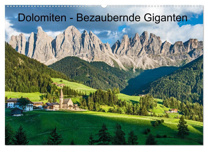 Kalendár/Diár Dolomiten - Bezaubernde Giganten (Wandkalender 2026 DIN A2 quer), CALVENDO Monatskalender Calvendo