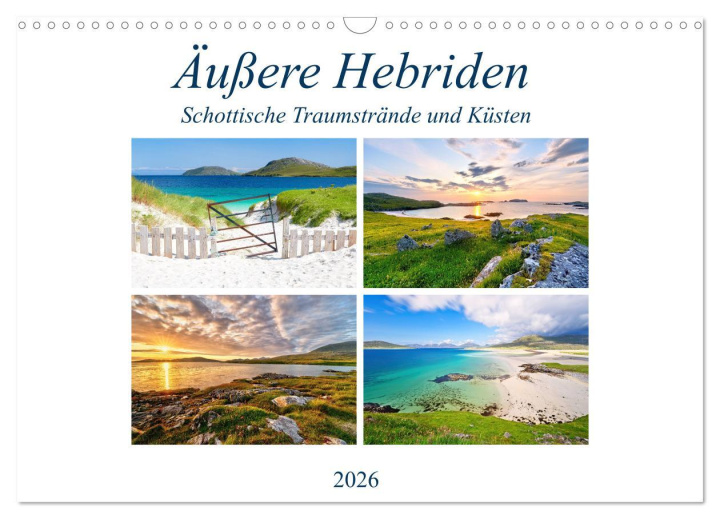 Kalendář/Diář Äußere Hebriden - Schottische Traumstrände und Küsten (Wandkalender 2026 DIN A3 quer), CALVENDO Monatskalender Calvendo