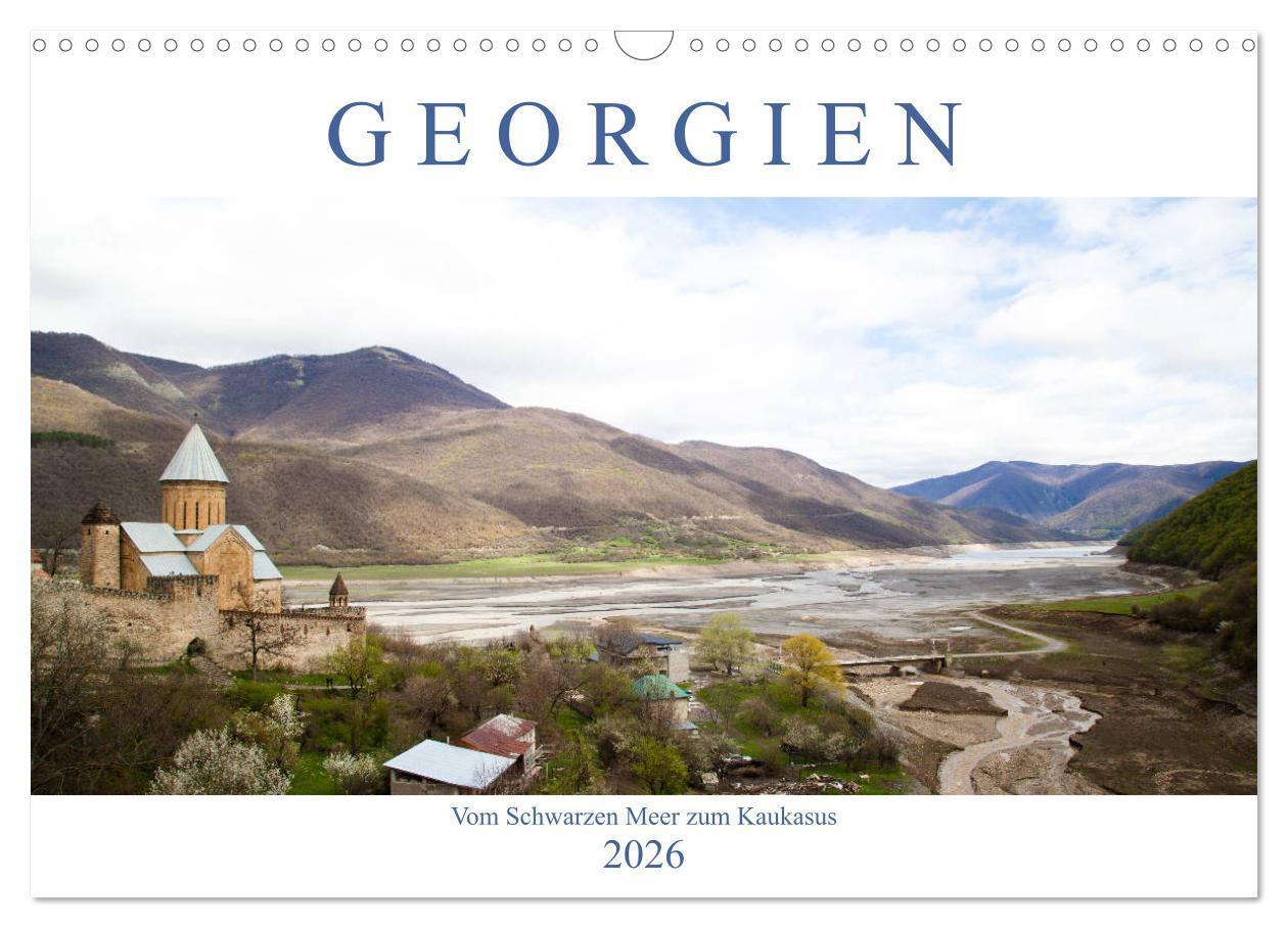 Kalendář/Diář Georgien - Vom Schwarzen Meer zum Kaukasus (Wandkalender 2026 DIN A3 quer), CALVENDO Monatskalender Calvendo