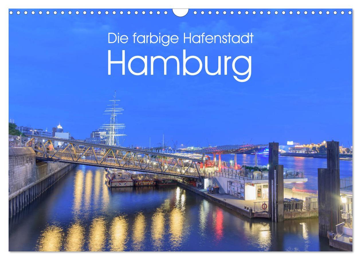 Kalendár/Diár Die farbige Hafenstadt Hamburg (Wandkalender 2026 DIN A3 quer), CALVENDO Monatskalender Calvendo