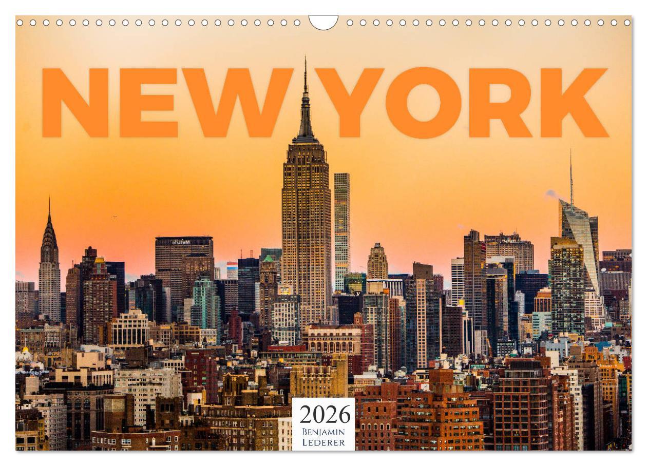 Kalendár/Diár New York - Eine Weltstadt (Wandkalender 2026 DIN A3 quer), CALVENDO Monatskalender Calvendo