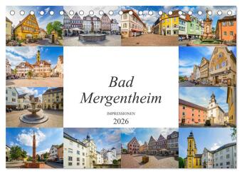 Kalendár/Diár Bad Mergentheim Impressionen (Tischkalender 2026 DIN A5 quer), CALVENDO Monatskalender Calvendo