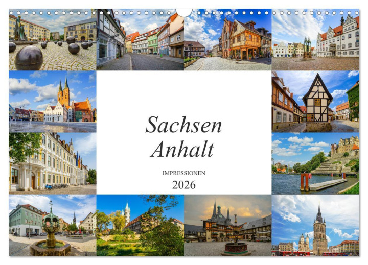Kalendář/Diář Sachsen Anhalt Impressionen (Wandkalender 2026 DIN A3 quer), CALVENDO Monatskalender Calvendo