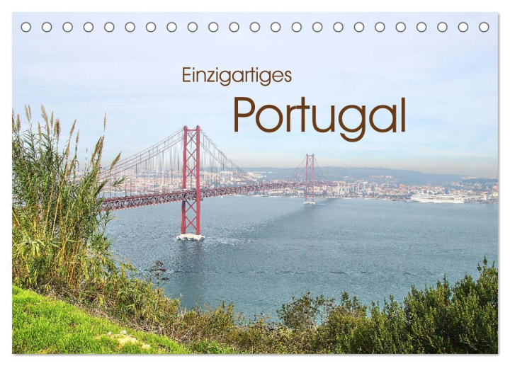 Kalendář/Diář Einzigartiges Portugal (Tischkalender 2026 DIN A5 quer), CALVENDO Monatskalender Calvendo
