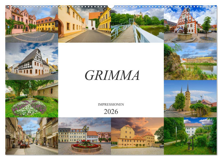 Kalendář/Diář Grimma Impressionen (Wandkalender 2026 DIN A2 quer), CALVENDO Monatskalender Calvendo